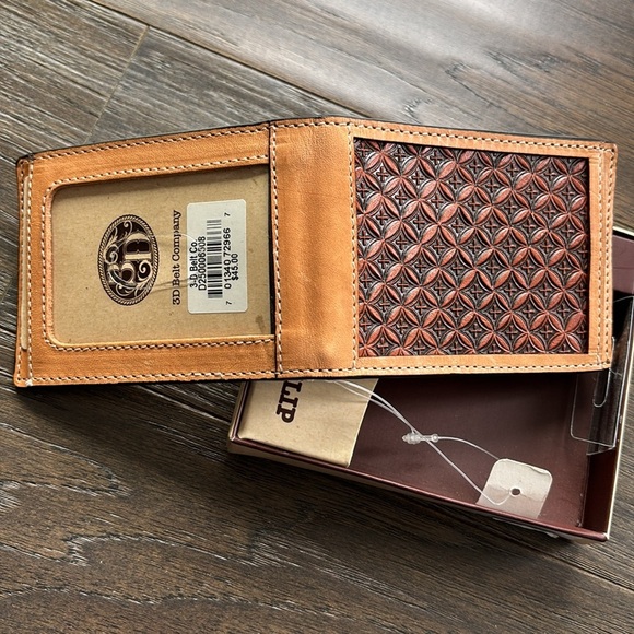 3D Belt Co. Top grain all leather interiors bifold money clip slim fit,western - Picture 6 of 9